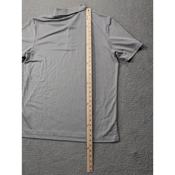 Adidas Performance Polo Shirt Mens Large Golf UPF 30 Beaverhead Logo Gray - Picture 11 of 13